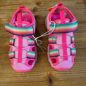 Jumping Beans Pink and Rainbow Kids Sandals BRAND New